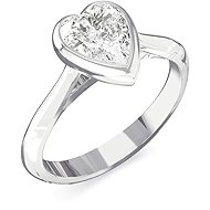 GUESS Crystal Love ladies silver-tone ring JUBR06363JWRH52 size 52 - Ring