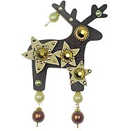 Large brooch Deers - Gold Star  - Brooch
