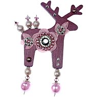  Large brooch Deers - Blueberry  - Brooch