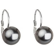 Sivé náušnice perla dekorovaná kryštálmi Swarovski 31143.3 (925/1 000, 2.7 g) - Náušnice