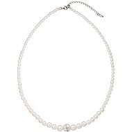EVOLUTION GROUP Pearl, decorated with Preciosa® crystals 32006.1 (Ag925/1000, 1 g, white) - Necklace