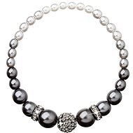 EVOLUTION GROUP Perlový, dekorovaný krystaly Preciosa® 33063.1 (Ag925/1000, 1,0 g, šedý) - Bracelet