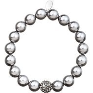 EVOLUTION GROUP Light grey perlový náramok dekorovaný kryštálmi Swarovski  33074.3 (Ag925/1000, 23,0 g) - Náramok