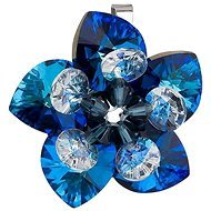 Bermuda Blue Pendant Decorated with Swarovski Crystals 34072.5 (925/1000; 4.2g) - Charm