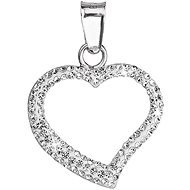 Crystal Heart Charm Decorated With Swarovski Crystals 34093.1 (925/1000; 0.2g) - Charm