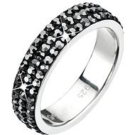 Ring decorated with Swarovski Hematite 35001.5 crystals - Ring