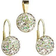 EVOLUTION GROUP Luminous Green Set Decorated with Swarovski Crystals (925/1000; 2g) - Jewellery Gift Set