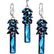 Bermuda Blue Set Decorated with Swarovski Crystals 39124.5 (925/1000; 14.6g) - Jewellery Gift Set