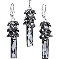 Silver Night Set Decorated with Swarovski Crystals 39124.5 (925/1000; 14.6g) - Jewellery Gift Set
