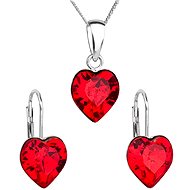 Light Siam Set Decorated with Swarovski Crystals 39141.3 (925/1000; 2.6g) - Jewellery Gift Set