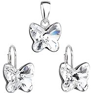 Crystal Set Decorated with Swarovski Crystals 39142.1 (925/1000; 3.2g) - Jewellery Gift Set