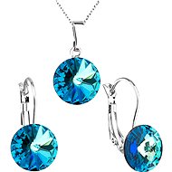 Bermuda blu jewelery set made with Swarovski crystals 59001.5 - Jewellery Gift Set