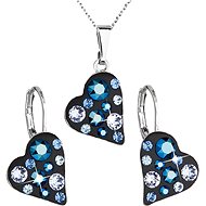 Metalic blue jewellery set made with Swarovski crystals 59010.5 - Jewellery Gift Set
