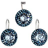 Metalic blue set made with Swarovski® crystals 39106.5 - Jewellery Gift Set