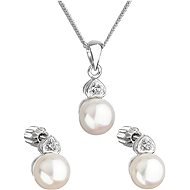EVOLUTION GROUP 29001.1 Silver Pearl Set with Necklace (Ag925/1000, 5,0 g) - Jewellery Gift Set