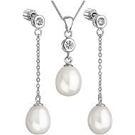 EVOLUTION GROUP 29005.1 strieborná perlová súprava s retiazkou - Darčeková sada šperkov