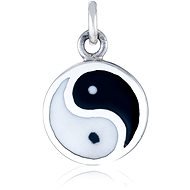 Silver Pendant, enamel, Yin-yang (925/1000, 3.6g) - Charm