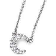 OLIVER WEBER Moon Rhodium Crystal - Necklace
