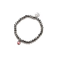The MaMa Charm Stream Silver with Pink Stone - Bracelet