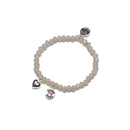 The MaMa Charm taupe with pink stone - Bracelet