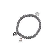The MaMa Charm stream is gray with pink pebbles - Bracelet