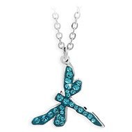 JSB Bijoux Necklace Mini Dragonfly with Swarovski Crystal Stones - Necklace