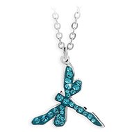 JSB Bijoux Necklace Mini Dragonfly with Swarovski Crystal Stones - Necklace