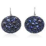 JSB Bijoux Galuchat with Swarovski® Crystal Stones (Round, Blue) - Earrings
