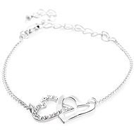 JSB Bijoux Double Heart Decorated with Swarovski® Crystal Stones - Bracelet
