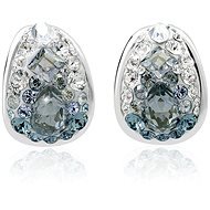 JSB Bijoux Silver Earrings Kreole Ice Decorated with Swarovski® Crystal Stones - Earrings