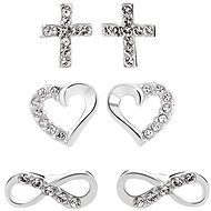 JSB Bijoux Set of Mini Earrings with Swarovski® Crystal Stones - Jewellery Gift Set