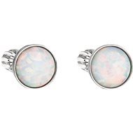EVOLUTION GROUP 11001.3 Studs with Synthetic Opal, Swarovski® (925/1000, 1g, White) - Earrings