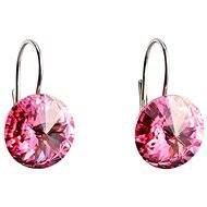 EVOLUTION GROUP 31106.3 Pendant, Round, Decorated Swarovski® Crystals (925/1000, 2g, Pink) - Earrings
