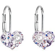 EVOLUTION GROUP 31125.9 Pendant Heart Decorated with Swarovski® Crystals (925/1000, 1g, Purple) - Earrings