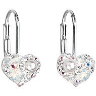 EVOLUTION GROUP 31125.9 Pendant Heart Decorated with Swarovski® Crystals (925/1000, 1g, White) - Earrings