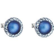 EVOLUTION GROUP31214.3 dark blue earrings decorated with Swarovski® crystals and pearls (925/1000, 1 g) - Earrings
