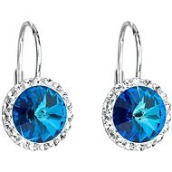 EVOLUTION GROUP 31216.5 Bermuda Blue Earrings Decorated with Swarovski® Crystals (925/1000, 1g) - Earrings