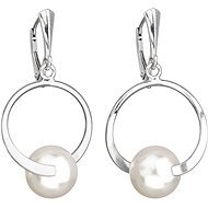 EVOLUTION GROUP 31223.1 White Earrings Decorated with Swarovski® Pearl (925/1000, 4g) - Earrings