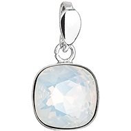 EVOLUTION GROUP 34224.7 Square White Opal Crystal Swarovski® (925/1000, 1g, White) - Charm