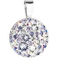 EVOLUTION GROUP 34225.3 Violet Round Decorated with Swarovski® Crystals (925/1000, 0.7g, Violet) - Charm