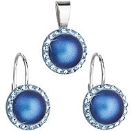 EVOLUTION GROUP 39091.3 Dark Blue Set of Decorated Swarovski® Crystals (925/1000, 2g) - Jewellery Gift Set