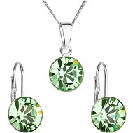 EVOLUTION GROUP 39140.3 Peridot Set with Swarovski® Crystals (925/1000, 2.5g) - Jewellery Gift Set