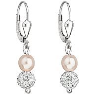 EVOLUTION GROUP 31244.3 Pink Earrings Decorated with Swarovski® Crystals (925/1000, 2g) - Earrings