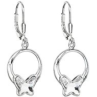 EVOLUTION GROUP 31248.1 Butterfly Pendant Decorated with Swarovski® Crystals (925/1000, 2.6g, White) - Earrings
