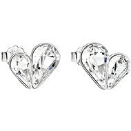 EVOLUTION GROUP 31252.1 Seeds, Heart, Decorated with Swarovski® Crystals (925/1000, 1.5g, White) - Earrings