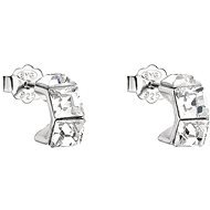 EVOLUTION GROUP 31253.1 Stones, Cubes Crystal Earrings Decorated with Swarovski® Crystals (925/1000, 1.4g) - Earrings