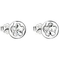 EVOLUTION GROUP 31257.1 Studs Flowers Decorated with Swarovski® Crystals (925/1000, 1.5g, White) - Earrings