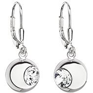 EVOLUTION GROUP 31260.1 Pendant, Round, Decorated with Swarovski® Crystals (925/1000, 3.1g, White) - Earrings