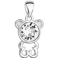 EVOLUTION GROUP 34229.1 Teddy Bear, Decorated with Swarovski® Crystals (925/1000, 1g, White) - Charm