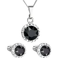EVOLUTION GROUP 39352.3 Black with Swarovski® Crystals (Silver 925/1000; 3g) - Jewellery Gift Set